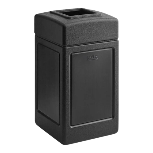 Lavex Square Black Waste Container 42 Gallon