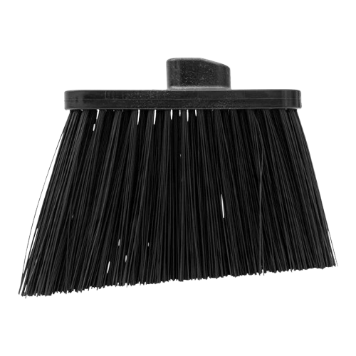 Duo-Sweep Heavy Duty Angled Broom Head With Black Unflagged Bristles 12"