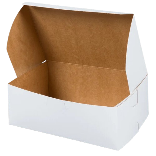 Bakery/Cake Box Lock Corner 8"x5"x3" White - 250/Bundle