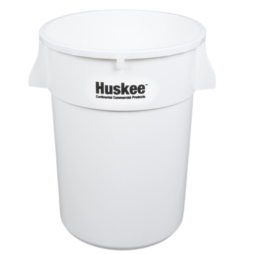 Huskee Round Trash Can 44 Gallon White