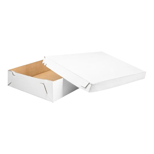 Corrugated Full Sheet Bakery Box With Lid White 28" x 18" x 5" - 25/Case