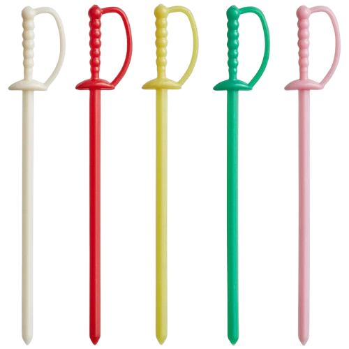 Sword Pick Plastic Assorted Colors 3-1/4" - 1000/Box