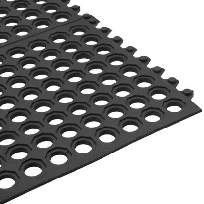 Cactus Mat VIP Prima Connectable Anti-Fatigue Floor Mat Black 3' x 3' - 1/2" Thick 2523-C