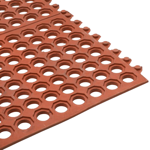 Cactus Mat VIP Prima Connectable Anti-Fatigue Floor Mat Red 3' x 3' - 1/2" Thick 2523-R