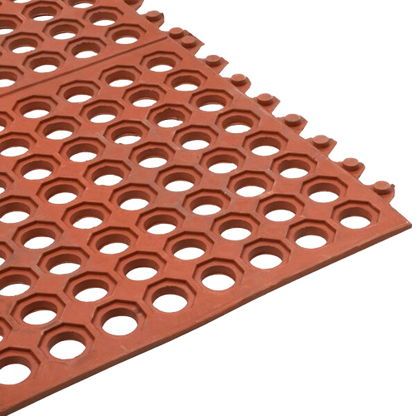 Cactus Mat VIP Prima Connectable Anti-Fatigue Floor Mat Red 3' x 3' - 1/2" Thick 2523-R