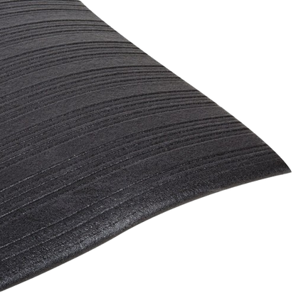 Cactus Mat Tredlite Ribbed Vinyl Anti-Fatigue Mat Black 2-1/4' x 3' - 3/8" Thick