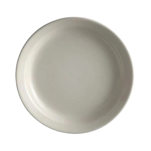 Libbey Ultima Cream White Round Narrow Rim Stoneware Plate 9" NR-8