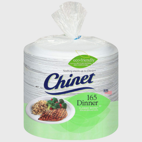 Chinet Classic White Plate Eco Friendly 10-3/8" - 165/Pack