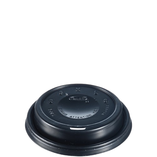 Dart Mfg. Cappuccino Dome Lid Black 16ELBLK - 1000/Case