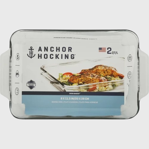 Anchor Glass Baking Dish w/ Handles 2 Qt.