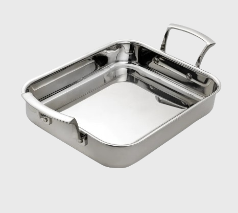 Browne Foodservice Thermalloy Roast Pan Stainless Steel 3 qt.