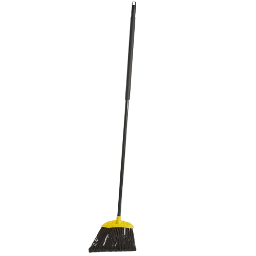 Rubbermaid Jumbo Smooth Sweep Angled Broom 10" With Black Flagged Bristles and 48" Handle