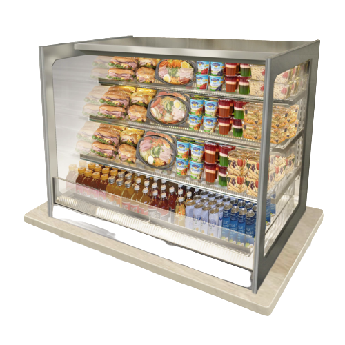 Federal Industries Italian Glass Refrigerated Counter Display Case Self Service