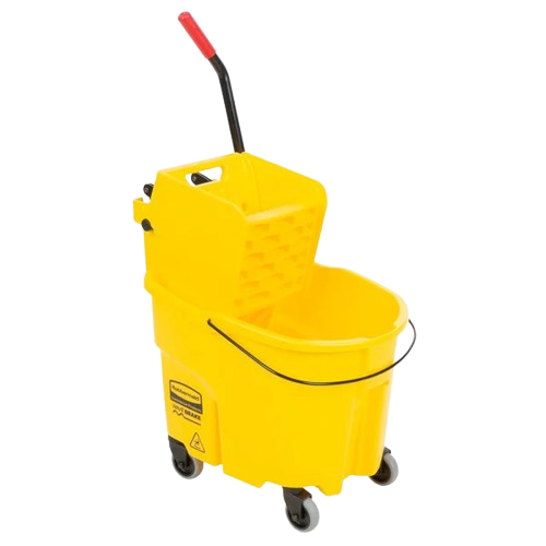 Rubbermaid WaveBrake® 35 Qt. Yellow Mop Bucket with Side Press Wringer