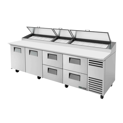 True Pizza Prep Table 2 Full Doors 4 Drawers