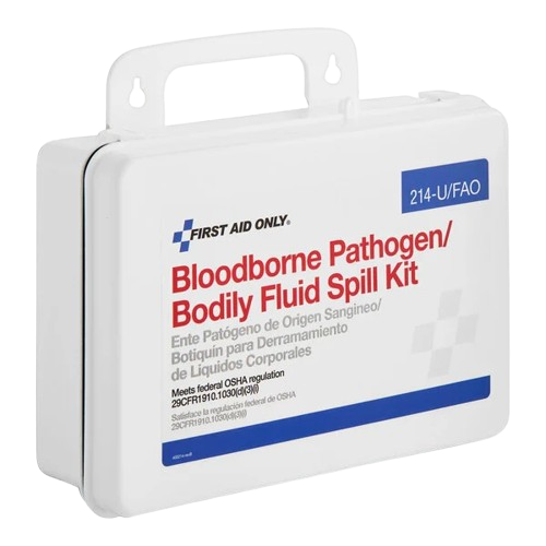 Bloodborne Pathogen (BBP) and Bodily Fluid Spill Clean-Up Kit With Plastic Case 23-Piece