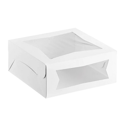 Bakery/Cake Box Auto Pop-Up Window White 12" x 12" x 5" - 100/Case