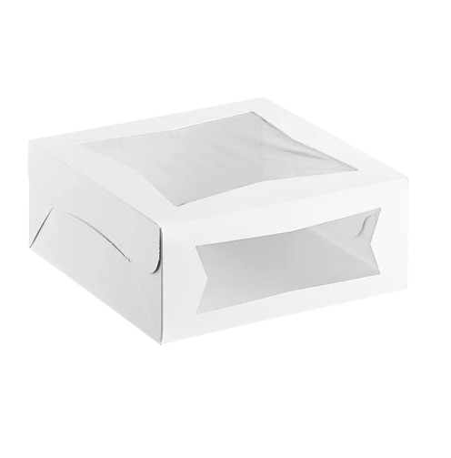 Bakery/Cake Box Auto Pop-Up Window White 12" x 12" x 5" - 100/Case