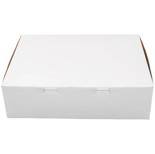 Bakery/Cake Box Lock Corner White 14" x 10" x 4" - 100/Case