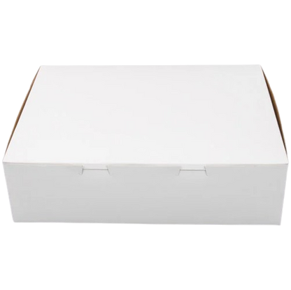 Bakery/Cake Box Lock Corner White 14" x 10" x 4" - 100/Case