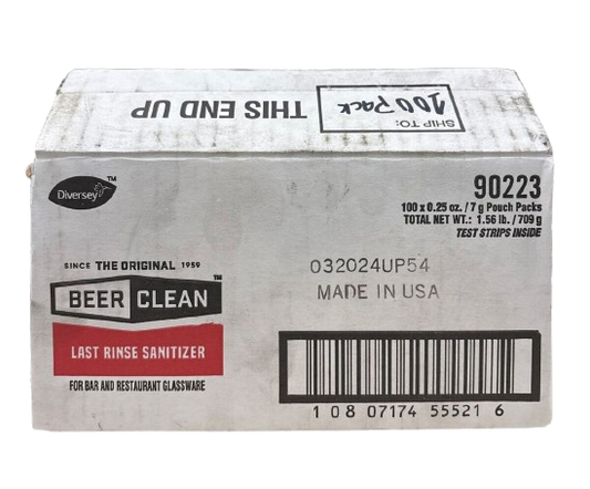 Beer Clean Last Rinse Glass Sanitizer - 100 Packs/Case