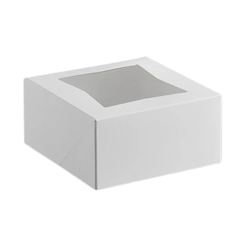 Bakery/Cake Box Auto-Popup Window White 6" x 6" x 3" - 200/Case