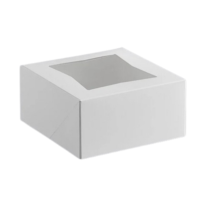 Bakery/Cake Box Auto-Popup Window White 6" x 6" x 3" - 200/Case