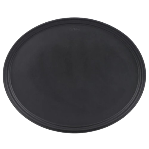 Cambro Manufacturing Camtread® 22" x 27" Black Non-Skid Oval Serving Tray