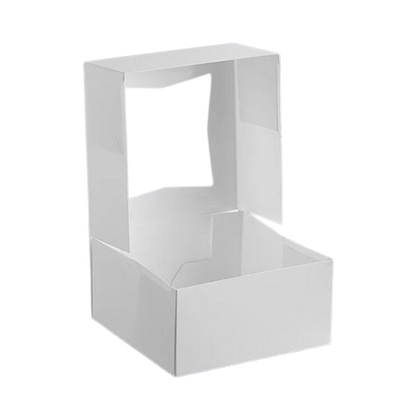 Bakery/Cake Box Auto-Popup Window White 6" x 6" x 3"