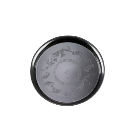 EMI Yoshi Round Deli Mate Tray Black 12" EMI-220B