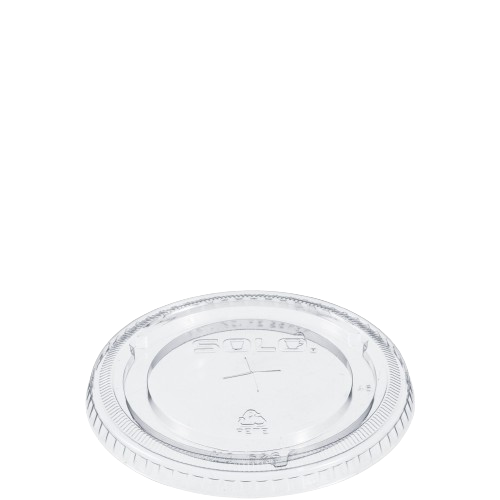 Solo Clear Flat Lid With Straw Slot For 16-24 oz. Cup 626TS - 100/Pack
