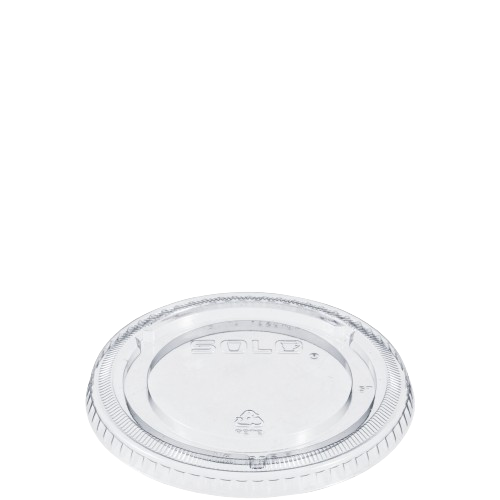 Solo Clear Non-Vented Flat Lid For 16-24 oz. Cup 626TP - 100/Pack