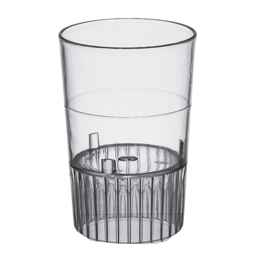 Fineline Quenchers Clear Hard Plastic Shooter Glass 1 oz. 4110-CL - 500 /Case