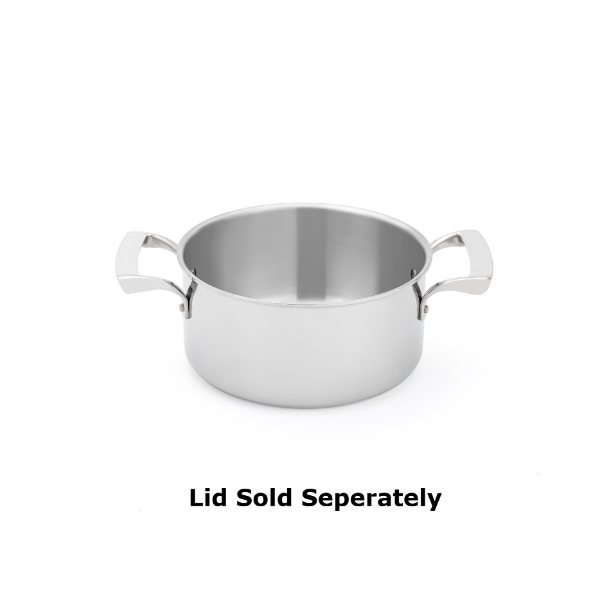 Browne Foodservice Thermalloy® Tri-Ply Stainless Steel Sauce Pot 6 Qt. 5724226