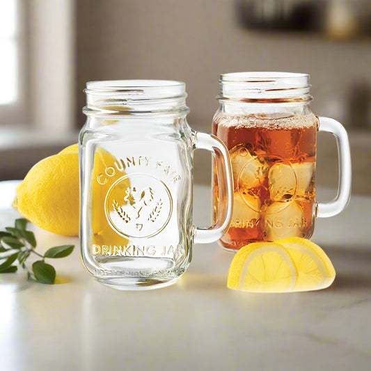 Libbey County Fair Drinking Jar with Handle 16.5 oz. 97085- 12/Case