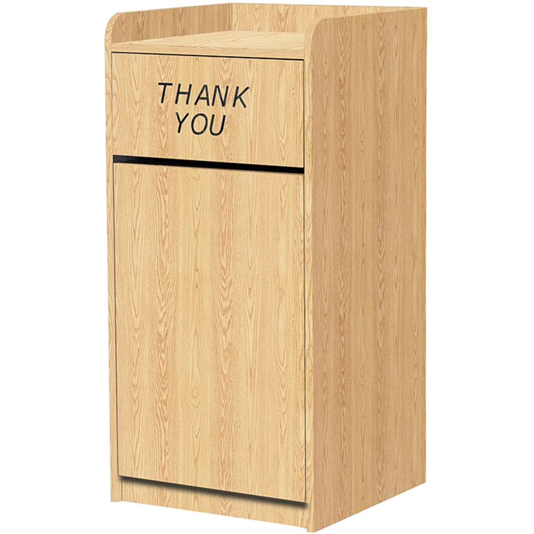 Oak Street Mfg. Trash Receptacle 22" X 44" Walnut