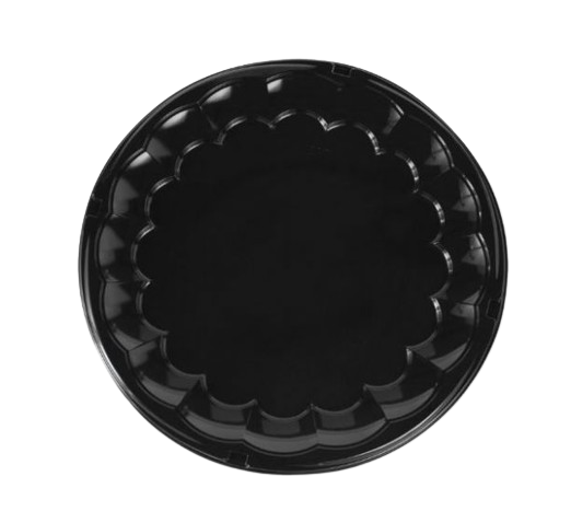 Pactiv Plastic Party Tray Black 16" 9816KY - 50/Case