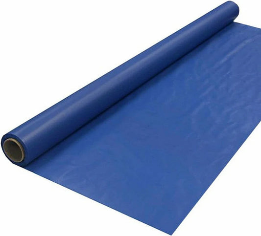 Table Cover Navy Blue Plastic 40" x 100'