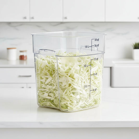 Cambro Clear Square Fresh Pro Food Storage Container 18 Qt. 18SFSPROCW135