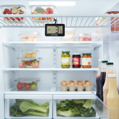 Taylor 1443 Compact Digital Refrigerator & Freezer Thermometer, -4°F to 140°F