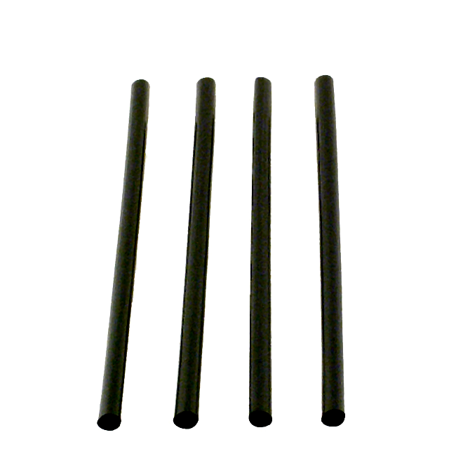 Fat Black Straw 8" - 2400/Case