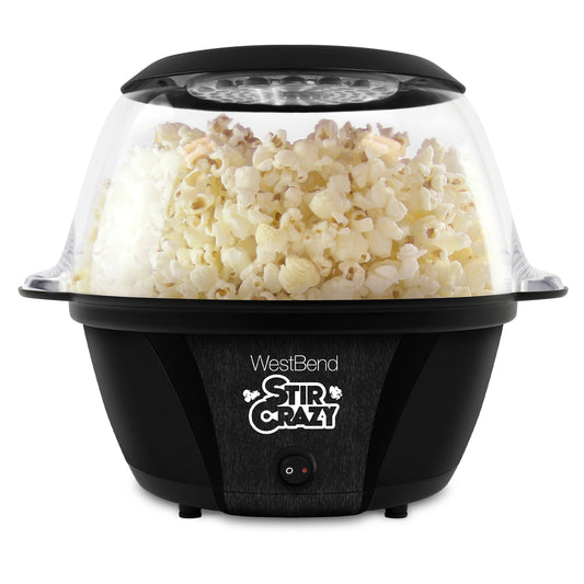 West Bend Stir Crazy Popcorn Machine Black 82707B