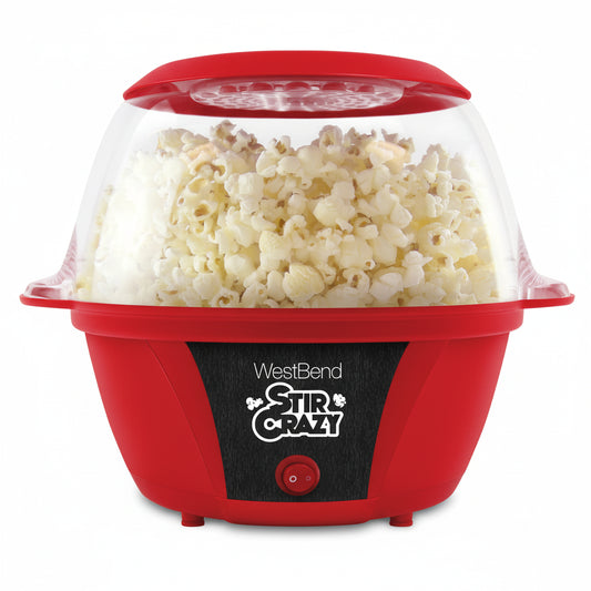 West Bend Stir Crazy Popcorn Machine Red 82707