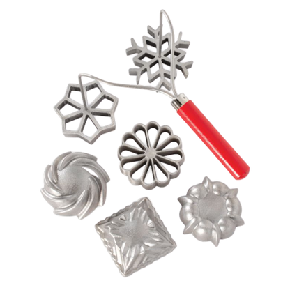 Nordic Ware Swedish Rosette and Timbale Set Silver Cast Aluminum 01300