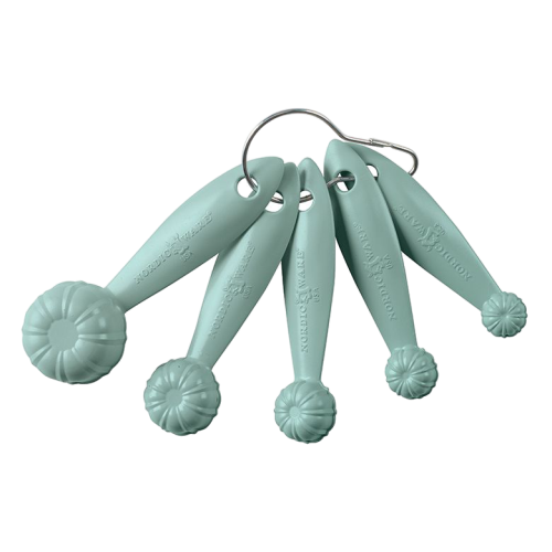 Nordic Ware Bundt Measuring Spoons 1 Tbsp 1 tsp .5 tsp .25 tsp .13 tsp 4.88" x 1.5" x 3.13" Green BPA-Free and Melamine Free High-Heat Plastic