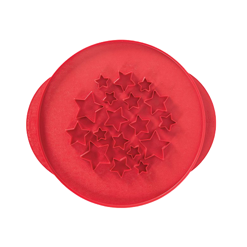 Nordic Ware Stars and Cherries Pie Top Cut Designs 12" Pies 14.50" x 14.25" x .88" Red BPA-Free and Melamine Free Plastic