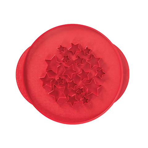 Nordic Ware Stars and Cherries Pie Top Cut Designs 12" Pies 14.50" x 14.25" x .88" Red BPA-Free and Melamine Free Plastic