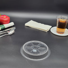 7" Round Clear Dome Lid For Foil Pan - 500/Case