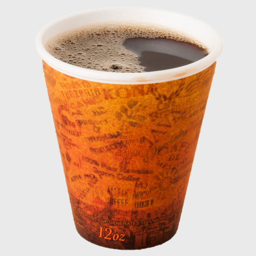 Dart Mfg. Foam Coffee Cup "Escape" Print 12 oz. 12U16ESC - 1000/Case