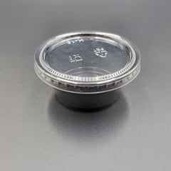 Plastic Portion Cup Lid Clear 3.25-5.5 oz. - 2500/Case
